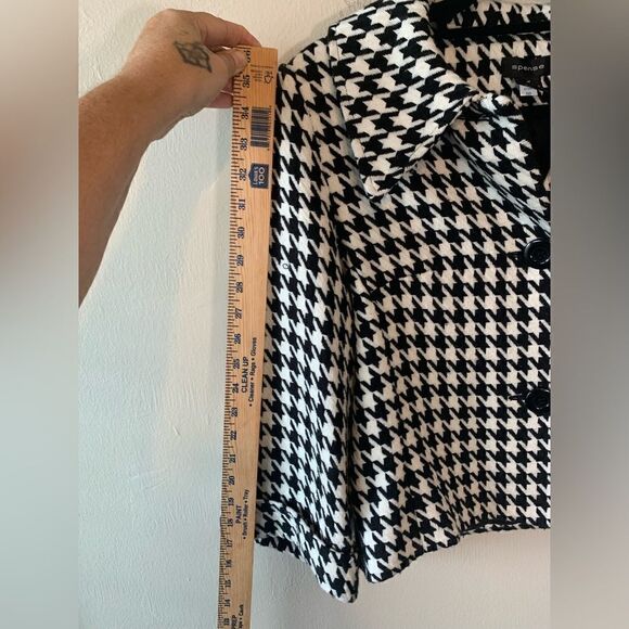 Spense Black and White Houndstooth jacket size M - Picture 7 of 7